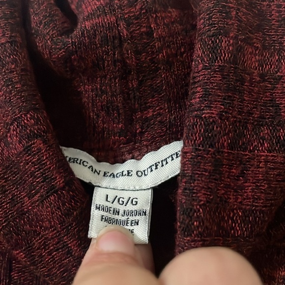 American Eagle Womens Sheath Dress Mock Neck Red Keyhole Back - Picture 5 of 14